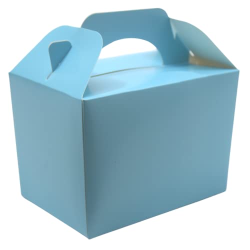 Lotus 50 cajas de fiesta de colores lisos para niños y niños, para llevar comida divertida, picnic, cumpleaños, boda, fiesta de baby shower, Halloween, bolsa de botín (azul bebé)