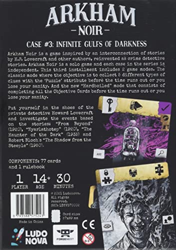 Ludonova Arkham Noir: Infinite Gulfs of Darkness LDNV3702 - Juego de Cartas (en alemán)