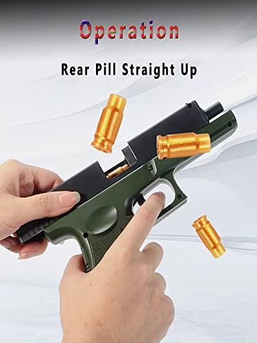 M1911 Shell Ejection Soft Bullet Toy Gun - Pistola De Juguete Realista/Pistola De Juguete con Balas NiñOs con Cargador Y Silenciador De Balas (Green)