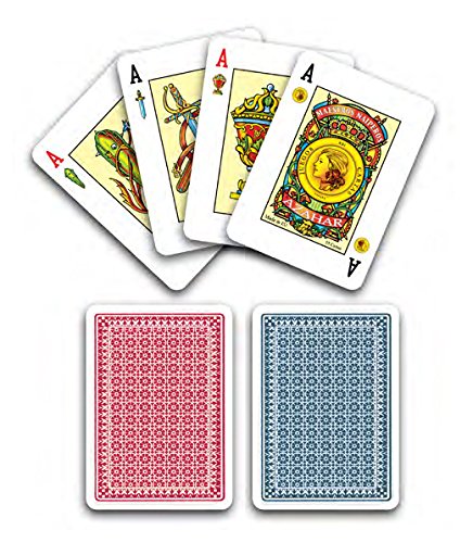 Maestros Naiperos- baraja Poker, español, 50, Cartas, Blister, Calidad Casino Popular, Color Azul o Rojo (130003045). Envío Aleatorio.