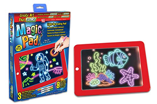 MagicPad, la Tableta con rotuladores de neón y 8 Efectos de luz Brillante para Dar Vida a Tus Dibujos.