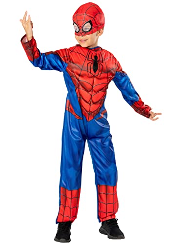 Marvel Disfraz Vestido para Niños Spiderman Azul 3-4 Años