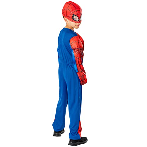 Marvel Disfraz Vestido para Niños Spiderman Azul 5-6 Años