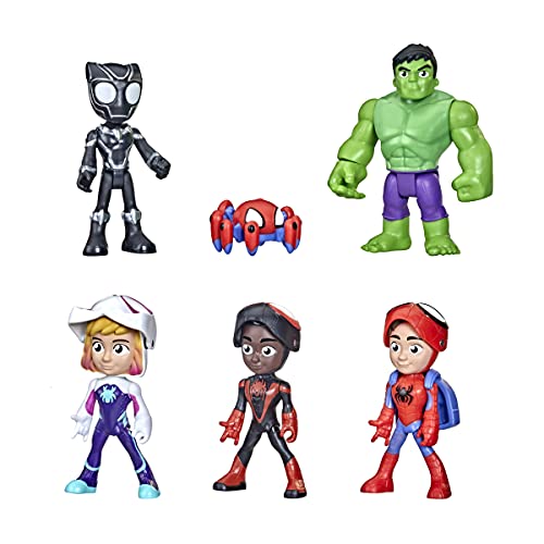 Marvel Hasbro Spidey and His Amazing Friends - Set múltiple Héroe Oculto - Figuras de 10 cm - La máscara se Abre - Edad: 3+