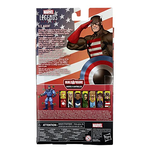 Marvel Legends Series - Figura Coleccionable de U.S. Agent de 15 cm - 1 Accesorio y 2 Piezas de Figura para armar