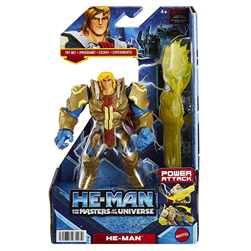 Masters of the Universe Figura de Acción He-Man - Con Armadura Grayskull y 2 Accesorios - 13,9 cm - Regalo para Coleccionistas y Niños de 4+ Años