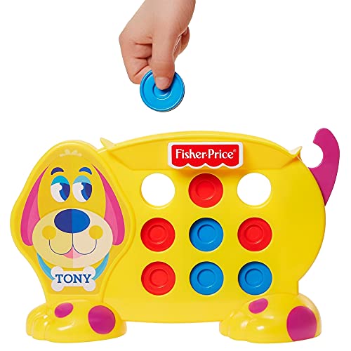 Mattel Games Fisher-Price Juego de mesa Tic Tac Tony, juego 3 en raya para niños +3 años (GWN53)