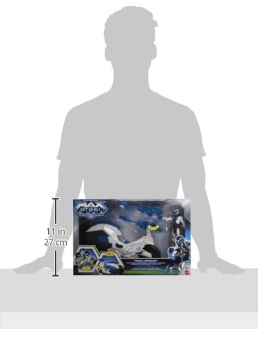 Max Steel - Pack de Figuras de acción, Turboluchadores, turbocicleta voladora transformable (Mattel Y1410)