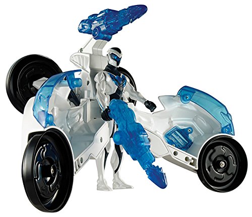 Max Steel - Pack de Figuras de acción, Turboluchadores, turbocicleta voladora transformable (Mattel Y1410)