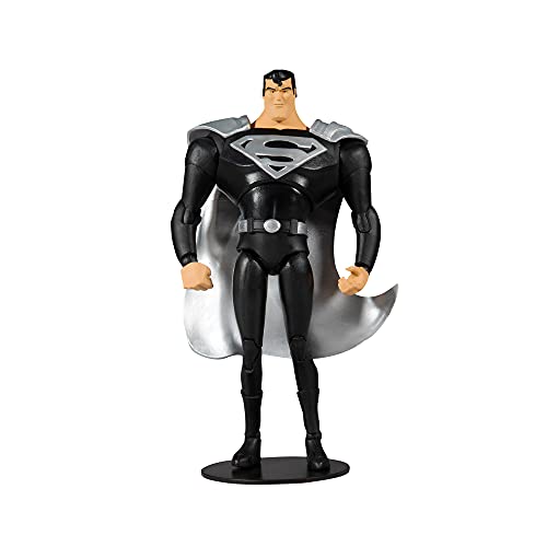 McFarlane TM15191 DC Multiverse 7" Superman Animado (Traje Negro) -Figuras coleccionables, Multicolor