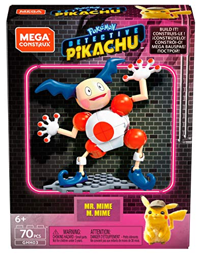 Mega Construx Detective Pikachu Mr. Mime, Juguete de Construcción de la Película para Niños +6 Años (Mattel GHH03)
