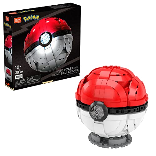 Mega Construx Pokémon Pokeball gigante Figura de bloques de construcción de juguete para niños +10 años (Mattel HBF53)