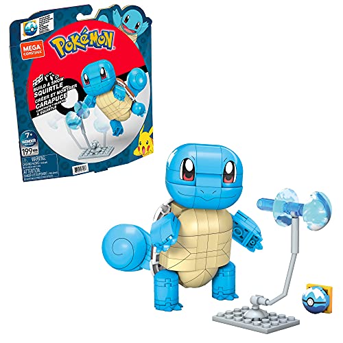 Mega Construx Pokémon Squirtle Figura de 180 bloques de construcción de juguete para niños +6 años Mattel GYH00