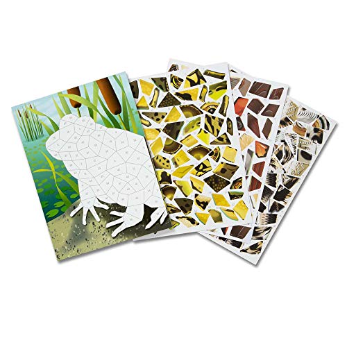 Melissa & Doug - Cuaderno de pegatinas de mosaicos de la naturaleza (12 escenas de colores para completar con más de 850 pegatinas)