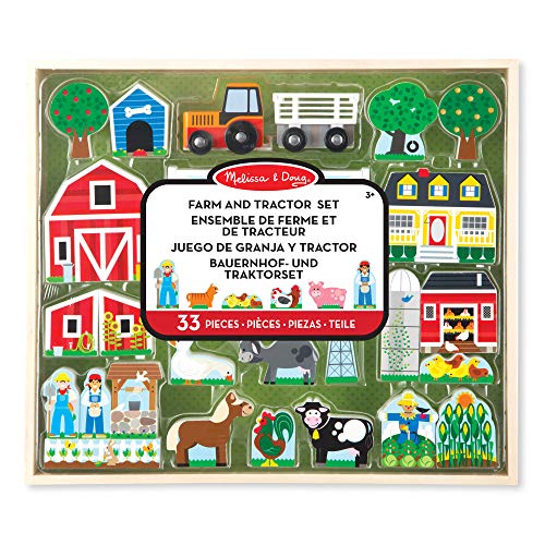 Melissa & Doug- Wooden Farm & Tractor Play (14800) , color, modelo surtido