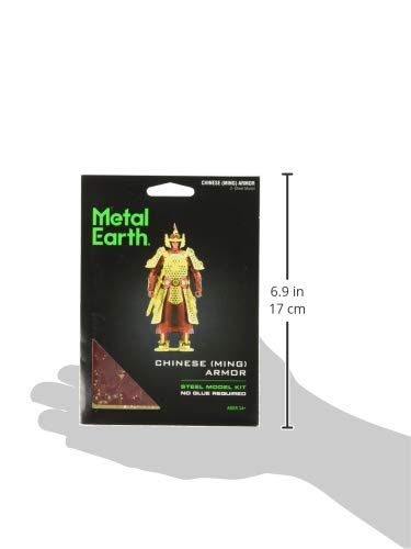 Metal Earth Puzzle 3D Armadura China Ming. Rompecabezas De Metal De Armaduras. Maquetas Para Construir Para Adultos Nivel Desafiante De 11.18 X 5.59 X 2.79 Cm