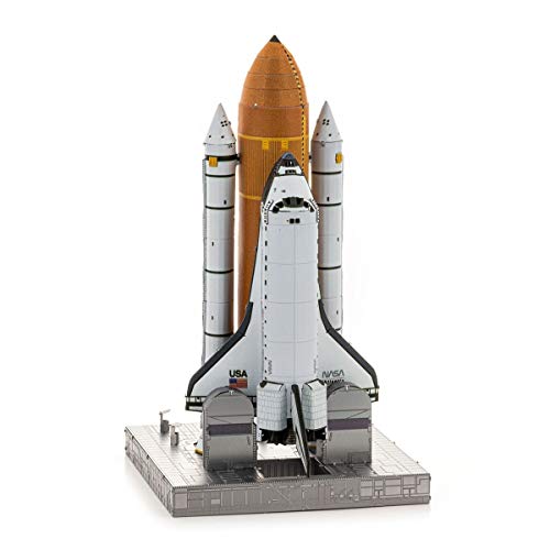 Metal Earth Puzzle 3D Kit Lanzamiento Transbordador Espacial, Space Shuttle Launch. Rompecabezas De Metal De Espacio. Maquetas Para Construir Para Adultos Nivel Desafiante De 10.49 X 9 X 17.02 Cm
