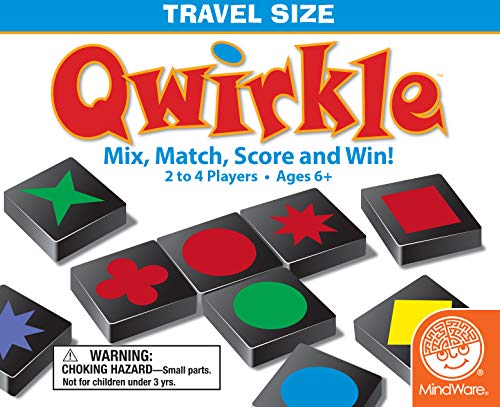 MindWare Qwirkle Travel Edition: Mezclar, Partido, partitura y GANA!