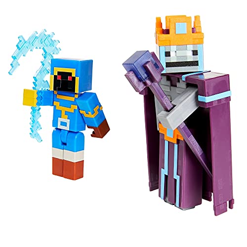 Minecraft Dungeons Dos Figuras articuladas de Juguete con Accesorios, Regalo para niños +6 años (Mattel GVL30)