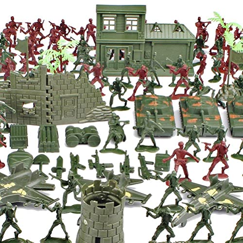 Mini Figuras de Soldados de Juguete, 290 Piezas, Juego Militar para Hombres del ejército, Juego de Base Militar, Juego de Soldados de Guerra, para Regalo de Fiesta
