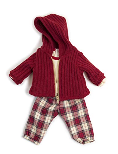Miniland Conjunto Frio Pantalon Vestido para muñecos de 40cm, Color rojo 38-40 cm 31557