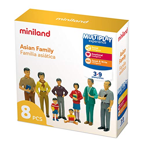 Miniland Figuras de familia asiática colores. (27397) , color/modelo surtido