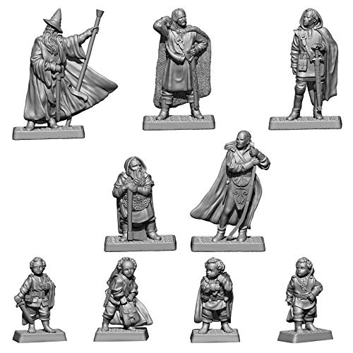 Mithril Miniatures The Fellowship of The Ring Box Set MB689-9X - Figuras de metal coleccionables (32 mm)