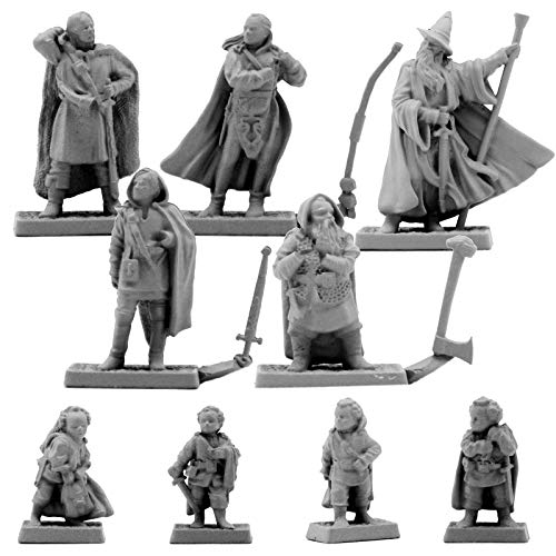 Mithril Miniatures The Fellowship of The Ring Box Set MB689-9X - Figuras de metal coleccionables (32 mm)