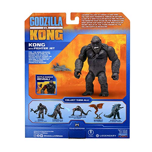 MNG01510 Monsterverse Godzilla vs Kong - Kong de la Tierra Hueca con avión de batalla de 15 cm