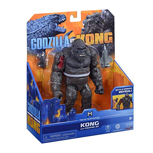 MNG01510 Monsterverse Godzilla vs Kong - Kong de la Tierra Hueca con avión de batalla de 15 cm