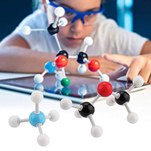 Modelo molecular, Kit de estructura de bioquímica inorgánica orgánica molecular Modelo de enlace atómico Química Conjunto de estructura de órbita electrónica para niños Educación Enseñanza (307PCS)