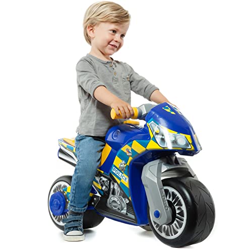 MOLTO | Moto Correpasillos Cross Policía Azul | Moto Corre Pasillos Todo Terreno | Juguetes Infantiles Seguros y Resistentes | Fomenta el Sano Desarrollo de Niños y Niñas | + 18 Meses
