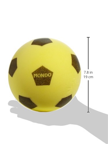 Mondo 07852 - Pelota de Fútbol de espuma, Diámetro 200 mm, surtido: colores aleatorios