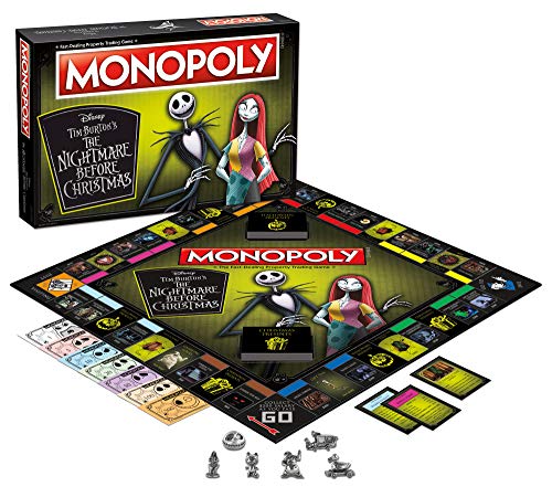 Monopoly Disney Nightmare Before Christmas Juego de mesa | Monopoly Tim Burton Nightmare Before Christmas Movie | Monopoly Tokens coleccionables