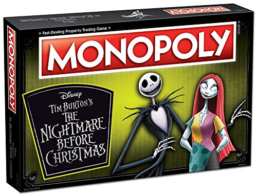 Monopoly Disney Nightmare Before Christmas Juego de mesa | Monopoly Tim Burton Nightmare Before Christmas Movie | Monopoly Tokens coleccionables