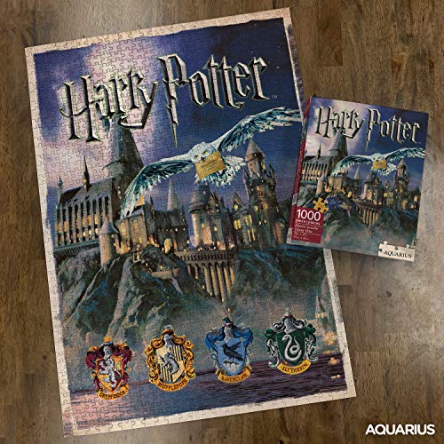 MyPartyShirt Asistente Jigsaw Castillo de Hogwarts de Harry Potter Puzzle de 1000 Piezas Casa Logo