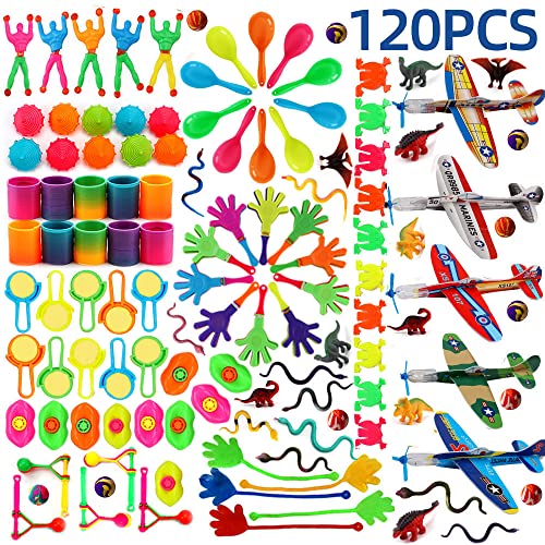 nicknack Surtido de 120 juguetes para rellenar piñatas y bolsas de regalo de fiestas de cumpleaños infantiles o para el colegio