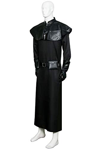 Nuwd Plague Doctor Disfraz Cosplay de Halloween Steampunk Medieval Fancy Dress Vestido negro juego de rol para adultos Negro S