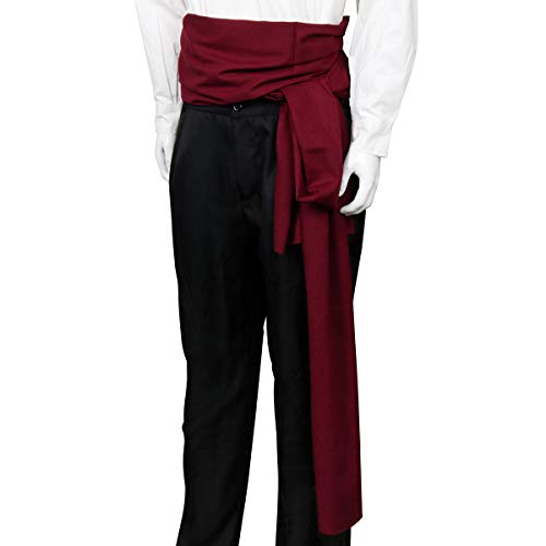NUWIND - Cinturón Medieval Renacimiento Disfraz de Pirata Jack Faja Cintura Sparrow Belt Capitán Props (Vino Rojo)