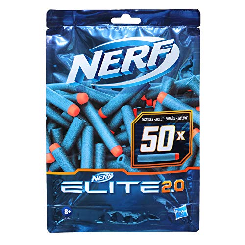 Pack de Repuesto de 50 Dardos Nerf Elite 2.0 -- Incluye 50 Dardos Nerf Elite 2.0 Oficiales, Compatible con Todos los lanzadores Nerf Elite