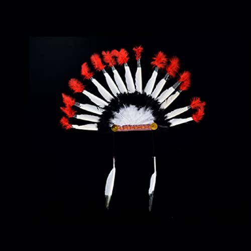 PartyKindom 2 piezas de tocado de nativo americano, diadema de disfraz indio, accesorios para la cabeza para adultos y niños, carnaval fiesta de disfraces (color al azar)