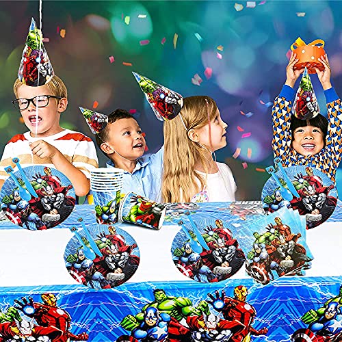 PAWT Tema de Héroe de Ciencia Ficción Cumpleaños Decoracion Fiesta, umpleaños Decoracion Feliz, Cumpleaños Decoraciones Suministros Regalos Carnaval Vajilla