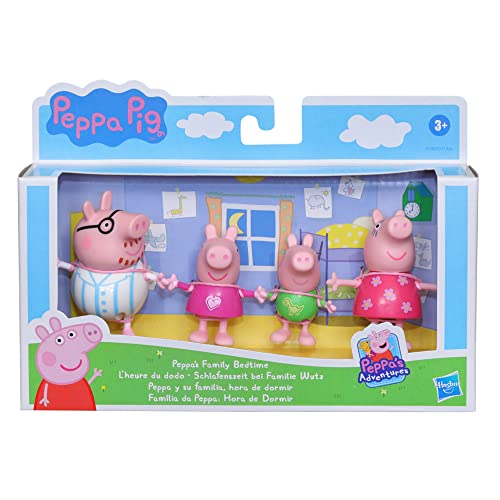 Peppa Pig- Pack 4 Figuras de la Familia 4 Mod. sdos, Multicolor (Hasbro F21925X1)