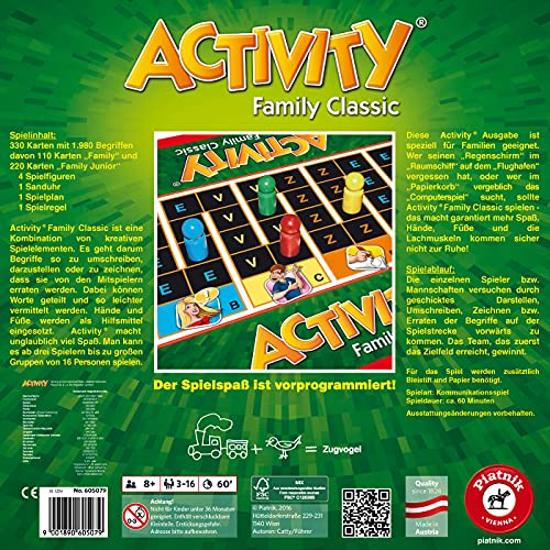 Piatnik 9001890605079 - Actividad Family Clásico Juego De Mesa