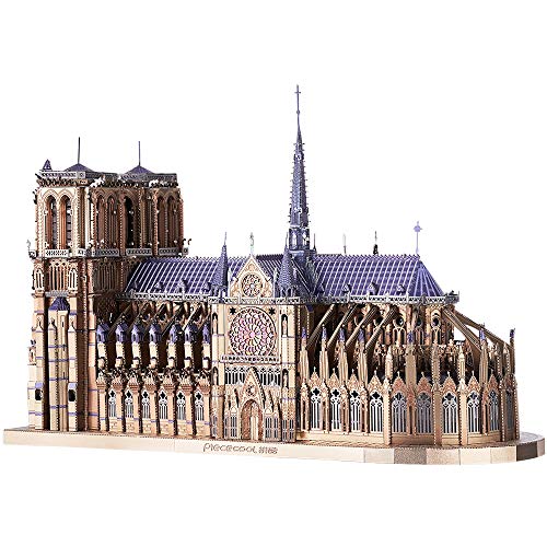 Piececool Puzzle 3D para adultos, 3D, metal, puzle 3D, para adultos, catedral París