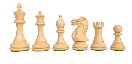 Piezas de ajedrez Staunton profesionales de 3.5 pulgadas solamente-2 reinas adicionales | Ajedrez de madera artesanal premium | Juego de ajedrez ponderado -Taj Chess Store