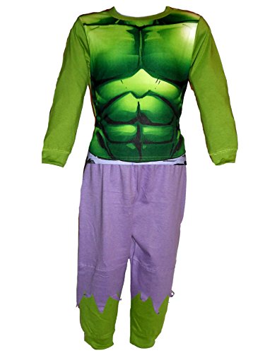 Pijama disfraz infantil de Los Vengadores,, Batman, Spiderman, Superman, Hulk, Iron Man, tallas 2 a 8 años multicolor Hulk "Green" 2/3 años