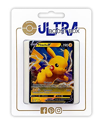 Pikachu V SWSH061 - Ultraboost X Epée et Bouclier 4.5 Destinées Radieuses - Box de 10 Cartas Pokémon Francés