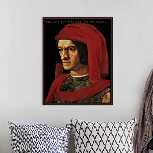 Pintar por Numeros Adultos, DIY Pintura por números con Pinceles y Pinturas arte de pared, decoración del hogar — Retrato de Lorenzo el Magnífico, por Agnolo Bronzino