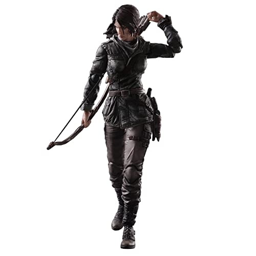 Play Arts Tomb Raider Lara Croft Figure Estatua Toys Juego Carácter Modelo Decoración KO Versión JIGFLY